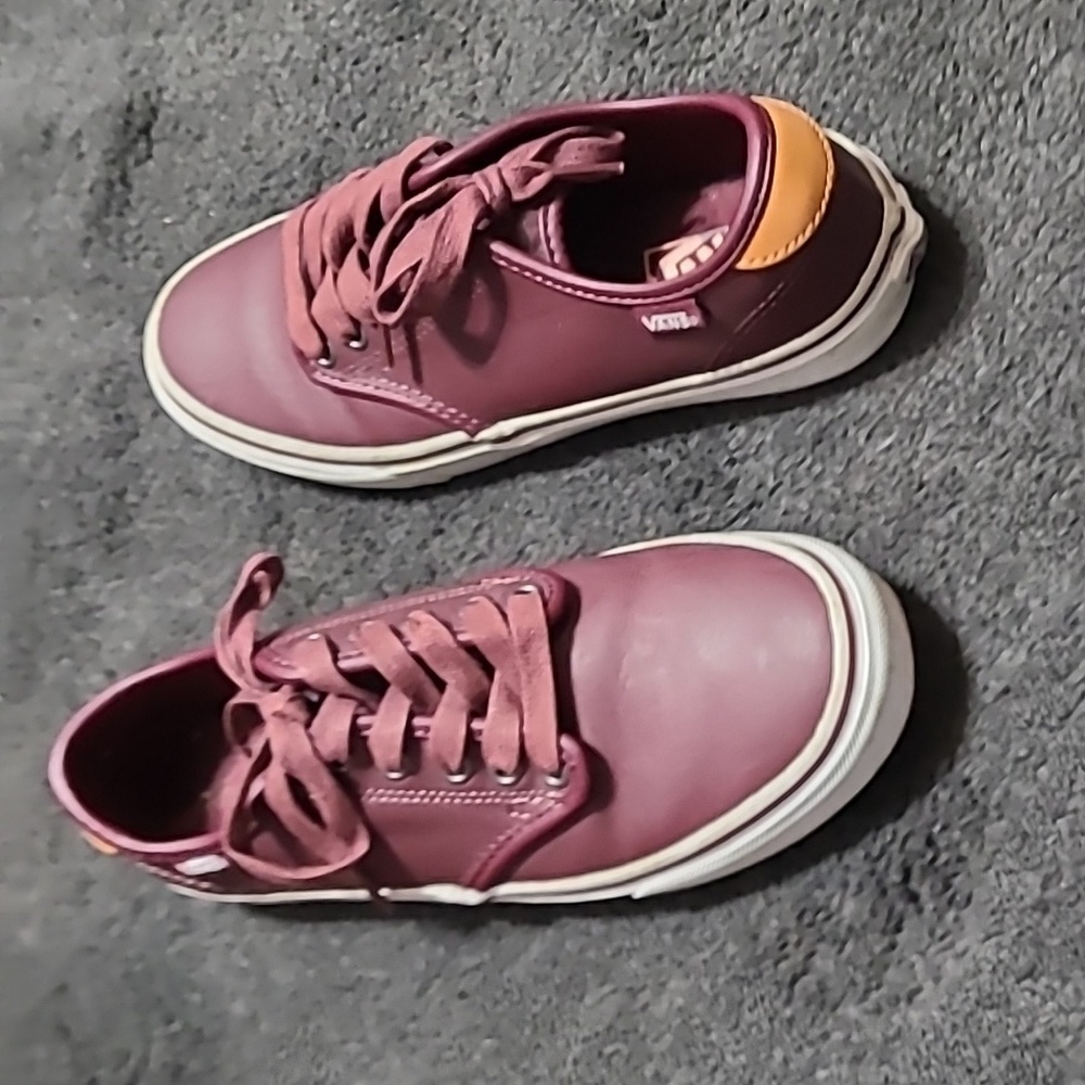 Vans leather maroon sneakers Adult Lowtops ultra‎ 8 - Picture 15 of 17